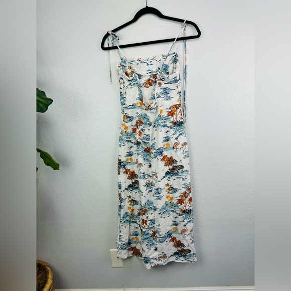 Free People Beach Party Midi Dress - Tropical Flamingo Paradise Print Size 2 - Picture 8 of 9